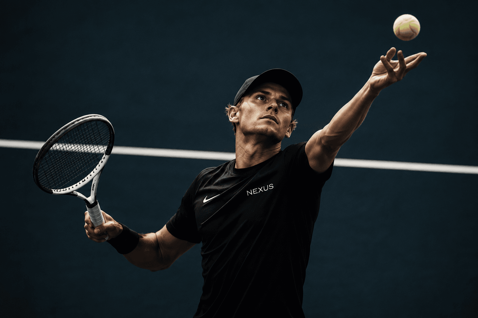 Tennis athlete applying focused preparation within a Nexus performance culture